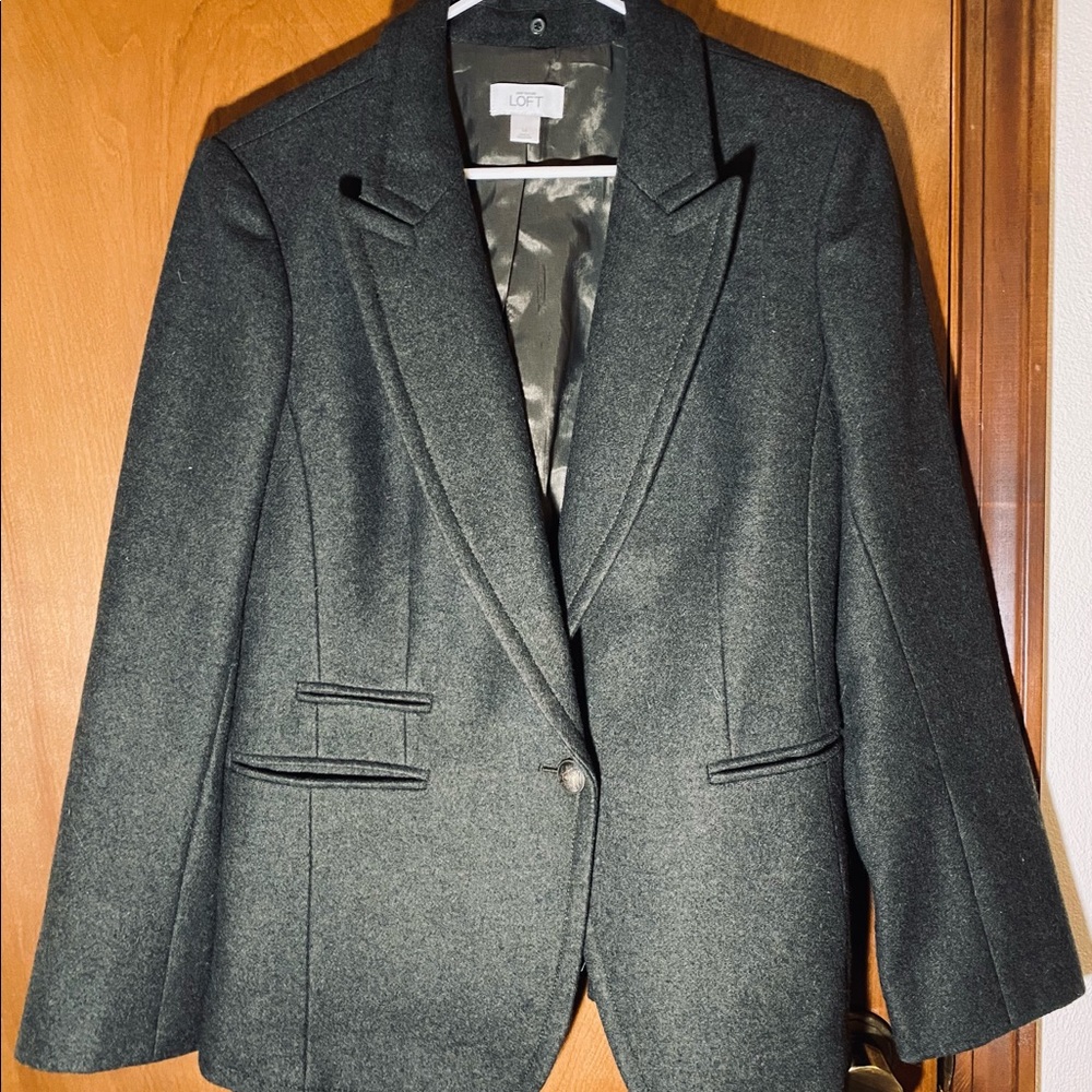 Olive green, wool blazer